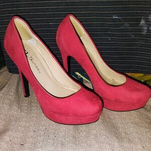 Women's Suede Red High Heel . CL by Laundry .